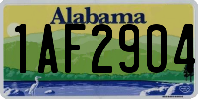 AL license plate 1AF2904