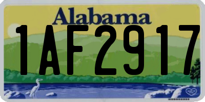 AL license plate 1AF2917