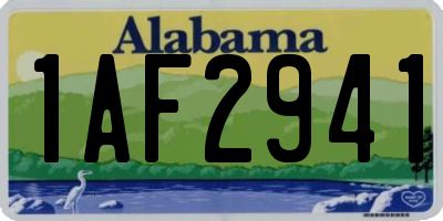 AL license plate 1AF2941