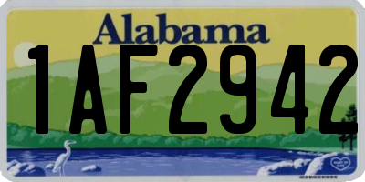 AL license plate 1AF2942