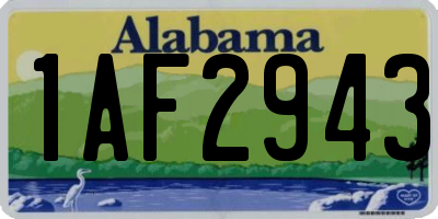 AL license plate 1AF2943