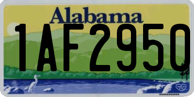 AL license plate 1AF2950