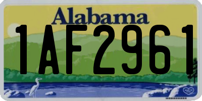 AL license plate 1AF2961