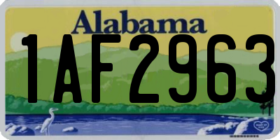 AL license plate 1AF2963