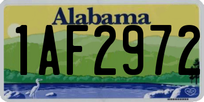 AL license plate 1AF2972
