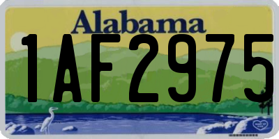AL license plate 1AF2975