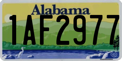 AL license plate 1AF2977