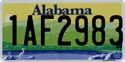 AL license plate 1AF2983