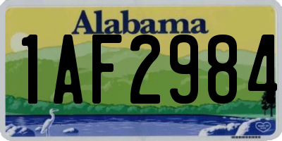 AL license plate 1AF2984
