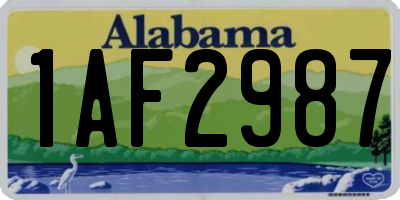 AL license plate 1AF2987