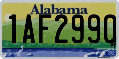 AL license plate 1AF2990