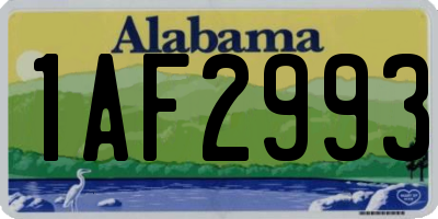 AL license plate 1AF2993