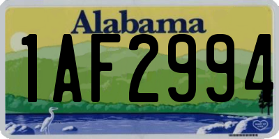 AL license plate 1AF2994