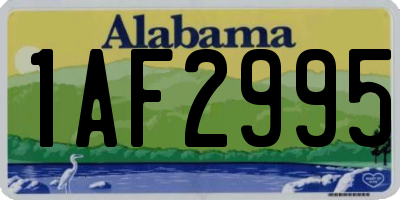 AL license plate 1AF2995