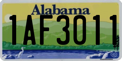 AL license plate 1AF3011