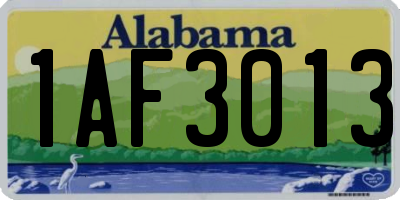 AL license plate 1AF3013