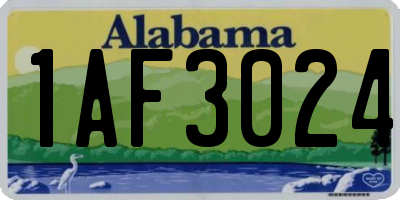 AL license plate 1AF3024