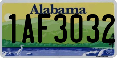 AL license plate 1AF3032