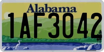 AL license plate 1AF3042