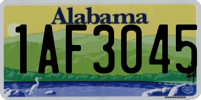 AL license plate 1AF3045