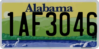 AL license plate 1AF3046