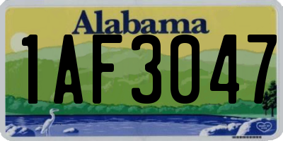 AL license plate 1AF3047