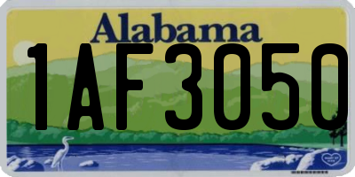 AL license plate 1AF3050