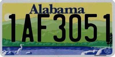 AL license plate 1AF3051
