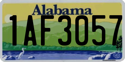 AL license plate 1AF3057