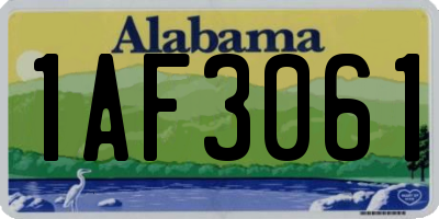AL license plate 1AF3061