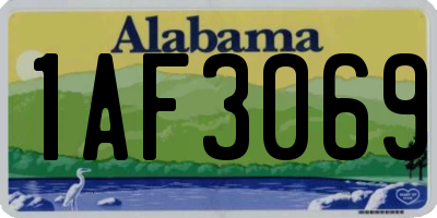 AL license plate 1AF3069