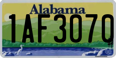 AL license plate 1AF3070