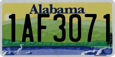 AL license plate 1AF3071