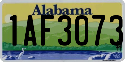 AL license plate 1AF3073