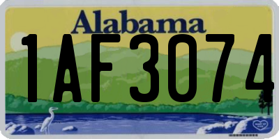 AL license plate 1AF3074