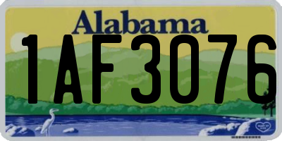 AL license plate 1AF3076