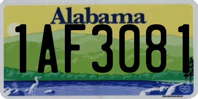 AL license plate 1AF3081