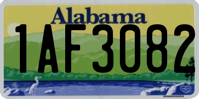 AL license plate 1AF3082