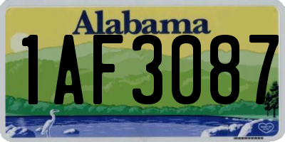 AL license plate 1AF3087