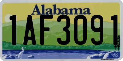 AL license plate 1AF3091