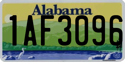 AL license plate 1AF3096