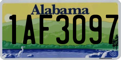 AL license plate 1AF3097