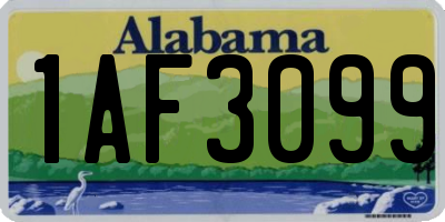 AL license plate 1AF3099