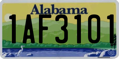 AL license plate 1AF3101