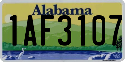 AL license plate 1AF3107