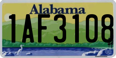 AL license plate 1AF3108