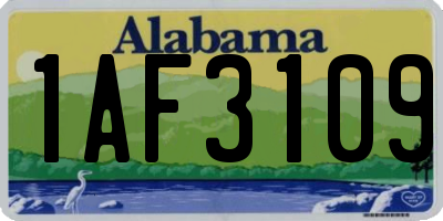 AL license plate 1AF3109