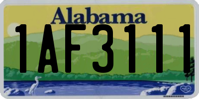 AL license plate 1AF3111