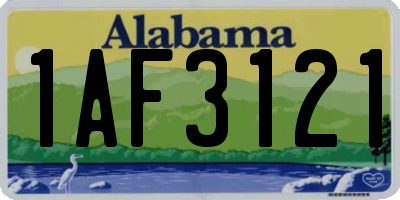 AL license plate 1AF3121