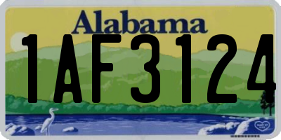 AL license plate 1AF3124